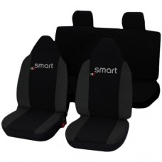 Coprisedili Smart ForFour 2a serie bicolore nero grigio scuro